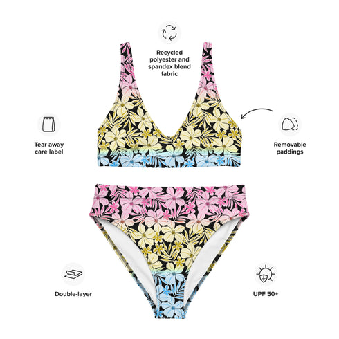 Pansexual Pride Aloha High-Waisted Bikini